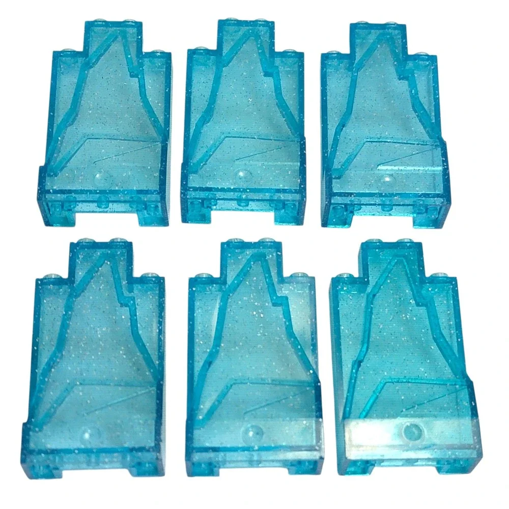 LEGO Disney Frozen Elsa Ice Palace Castle Lot 13 Pc Glitter Blue Rock Walls